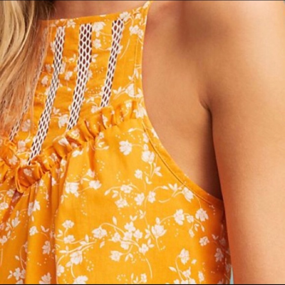 Maeve Martell Halter Top in yellow floral - Picture 3 of 8